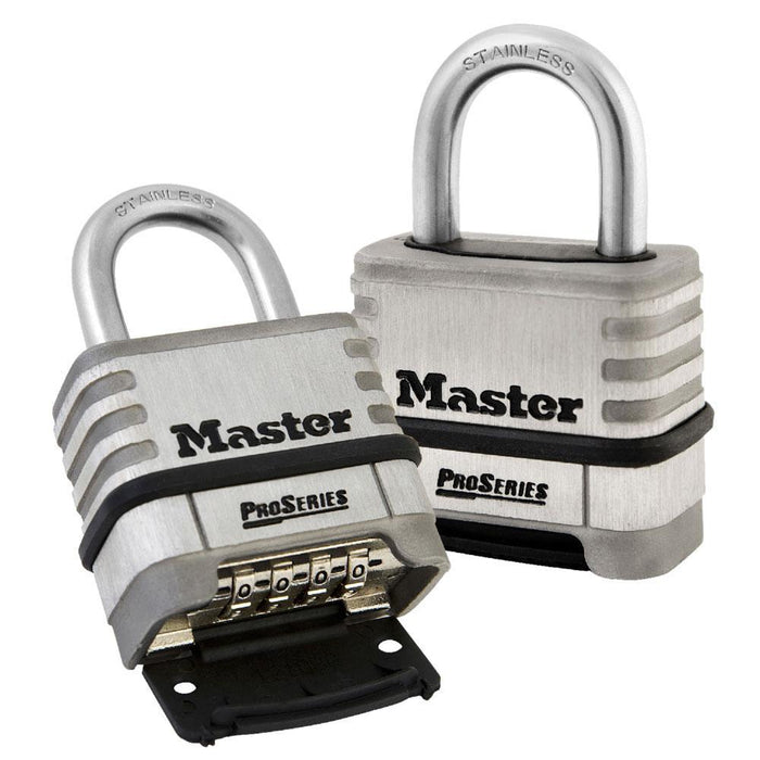 Master Lock 1174 ProSeries® Stainless Steel Resettable Combination Padlock 2-1/4in (57mm) Wide-Combination-Master Lock-1174-AmericanLocks.com