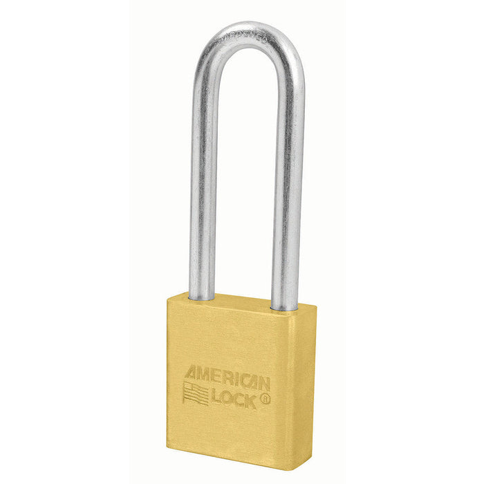 American Lock A22 Solid Brass Padlock 1-3/4in (44mm) wide 3in tall shackle-Master Lock-A22KA-Keyed Alike-AmericanLocks.com
