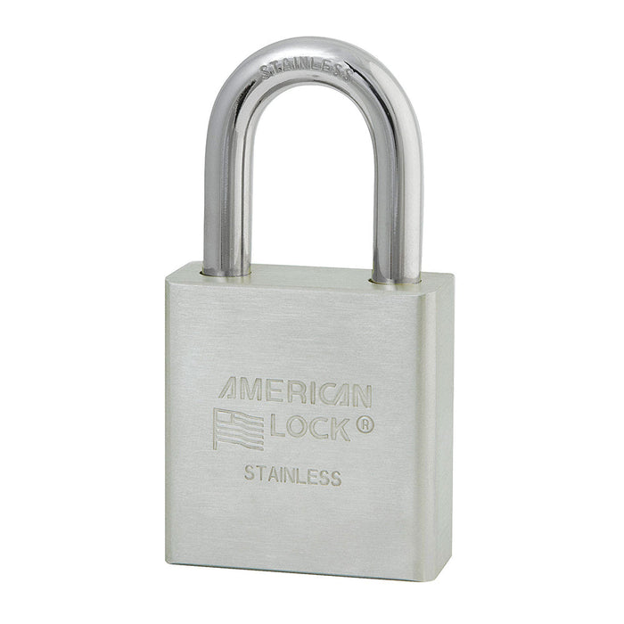 American Lock A5400 Solid Stainless Steel Padlock 1-3/4in (44mm) wide 1-1/8in tall shackle-Master Lock-A5400KA-Keyed Alike-AmericanLocks.com