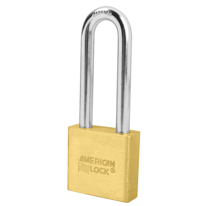 American Lock A5572 Solid Brass Padlock 2in (51mm) wide 3in tall shackle-American Lock-A5572KA-Keyed Alike-AmericanLocks.com