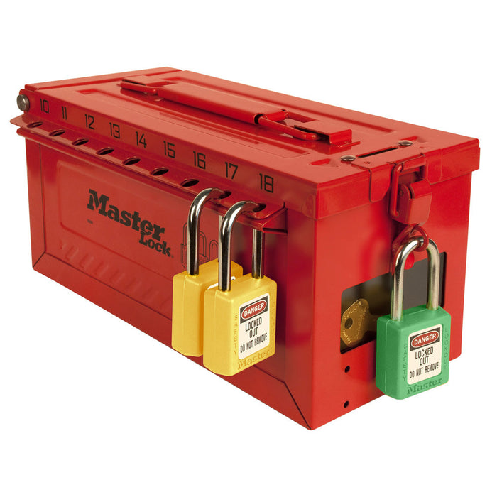 Master Lock S600 Portable Group Lockout Box with Key Window-Master Lock-S600-MasterLocks.com