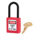 Master Lock 406 Dielectric Zenex™ Thermoplastic Safety Padlock, 1-1/2in (38mm) Wide with 1-1/2in (38mm) Tall Nylon Shackle-Keyed-Master Lock-Red-Keyed Alike-406KARED-MasterLocks.com