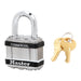 Master Lock M1 Commercial Magnum Laminated Steel Padlock with Stainless Steel Body Cover 1-3/4in (44mm) Wide-Keyed-Master Lock-M1KASTS-Keyed Alike-1in (25mm)-AmericanLocks.com