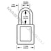Master Lock 410BLK2KEY Zenex™ Thermoplastic Safety Padlock, 1-1/2in (38mm) Wide with 1-1/2in (38mm) Tall Shackle-Keyed-Master Lock-410BLK2KEY-AmericanLocks.com