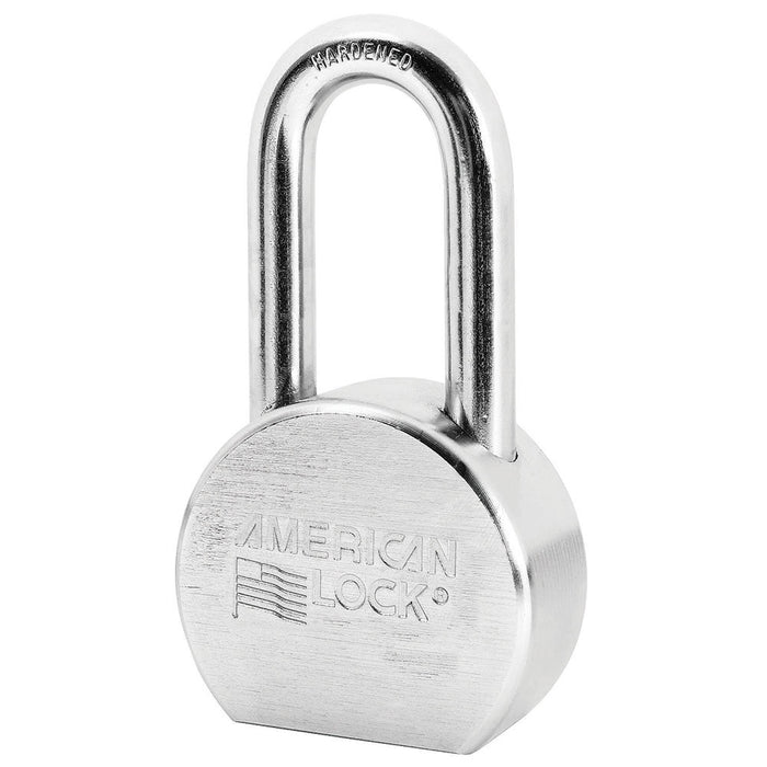American Lock A701 Solid Steel (Chrome Plated) Padlock 2-1/2in (64mm) wide 2in tall shackle-Master Lock-A701KA-Keyed Alike-AmericanLocks.com