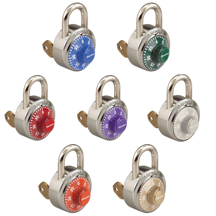 Master Lock 1525COLOR Combination Padlock 1-7/8in (48mm) wide 3/4in tall shackle