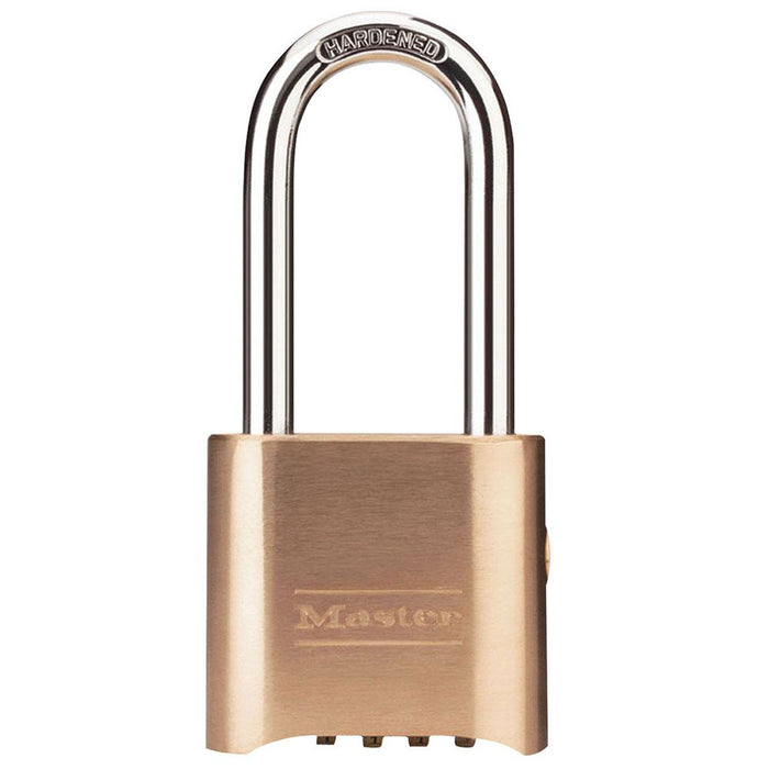 Master Lock 176 Resettable Combination Brass Padlock, Supervisory Key Override 2in (51mm) Wide