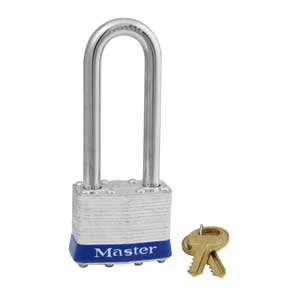 Master Lock 1 Laminated Steel Padlock 1-3/4in (44mm) Wide-Keyed-Master Lock-Blue-Keyed Alike-1KALJBLU-MasterLocks.com