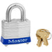 Master Lock 3 Laminated Steel Padlock 1-9/16in (40mm) Wide-Keyed-Master Lock-Blue-Keyed Alike-3KABLU-MasterLocks.com