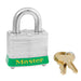Master Lock 3 Laminated Steel Padlock 1-9/16in (40mm) Wide-Keyed-Master Lock-Green-Keyed Alike-3KAGRN-MasterLocks.com