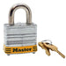 Master Lock 3 Laminated Steel Padlock 1-9/16in (40mm) Wide-Keyed-Master Lock-Yellow-Keyed Alike-3KAYLW-MasterLocks.com