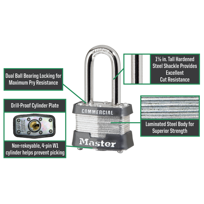 Master Lock 3LF Laminated Steel Padlock