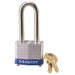 Master Lock 3 Laminated Steel Padlock 1-9/16in (40mm) Wide-Keyed-Master Lock-Blue-Keyed Alike-3KALHBLU-MasterLocks.com