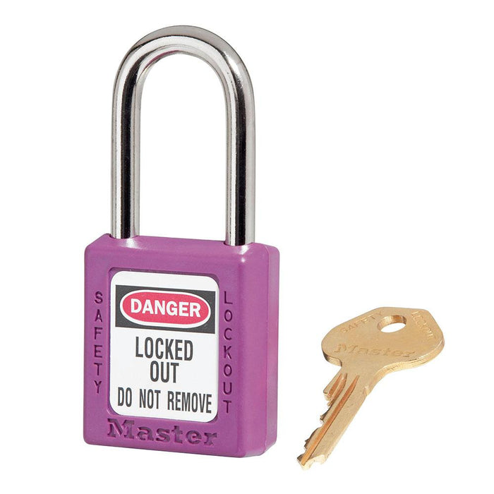 Master Lock 410 Zenex™ Thermoplastic Safety Padlock, 1-1/2in (38mm) Wide with 1-1/2in (38mm) Tall Shackle-Keyed-Master Lock-Keyed Alike-1-1/2in-410KAPRP-MasterLocks.com