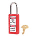 Master Lock 411 Zenex™ Thermoplastic Safety Padlock, 1-1/2in (38mm) Wide with 1-1/2in (38mm) Tall Shackle-Keyed-Master Lock-Red-Keyed Alike-411KARED-MasterLocks.com