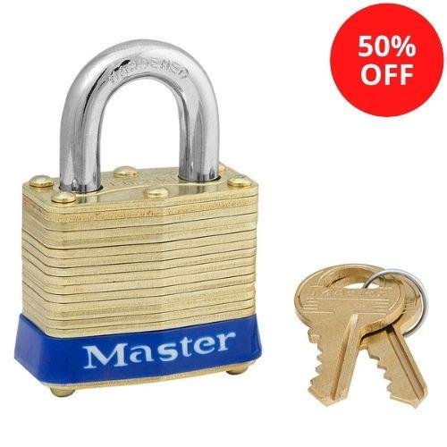 Master Lock 4D Laminated Brass Padlock 1-9/16in (40mm) Wide-Keyed-Master Lock-4D-AmericanLocks.com