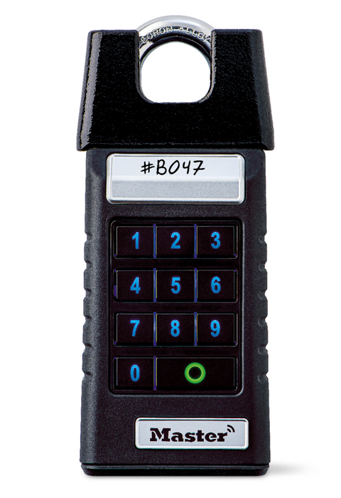 Master Lock 6400SHENT Bluetooth® Shrouded Shackle Padlock for Business Applications-Master Lock-6400SHENT-AmericanLocks.com