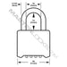 Master Lock 178 Resettable Combination Zinc Die-Cast Padlock, Black 2in (51mm) Wide-Combination-Master Lock-178BLK-AmericanLocks.com