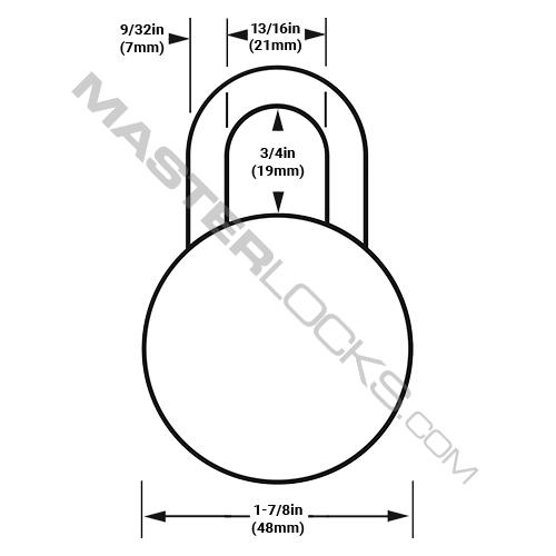 Master Lock 1525 Combination Padlock 1-7/8in (48mm) wide 3/4in tall shackle