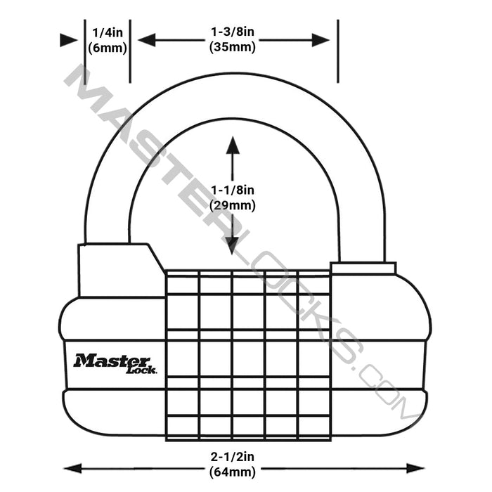 Master Lock 1534D Set Your Own WORD Combination Padlock with Interchangeable, Removable Dials; Assorted Colors 2-1/2in (64mm) Wide-Combination-Master Lock-1534D-AmericanLocks.com
