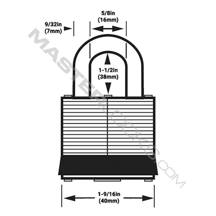 Master Lock 3LF Laminated Steel Padlock