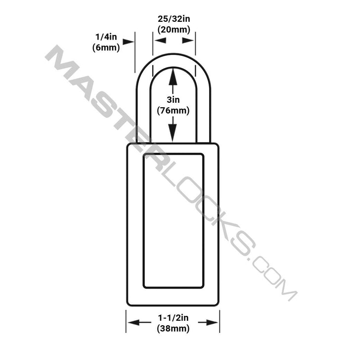 Master Lock 411LT Zenex™ Thermoplastic Safety Padlock