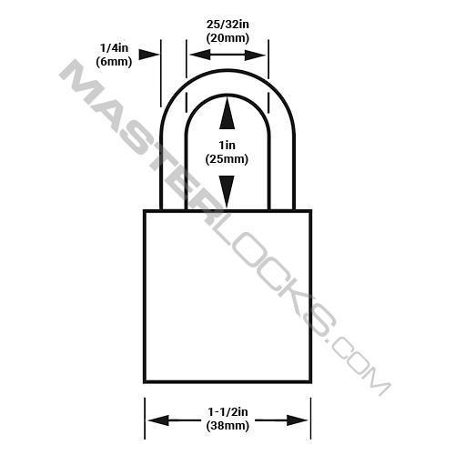 American Lock S1105PC Powder Coated Dual Colored Aluminum Padlock