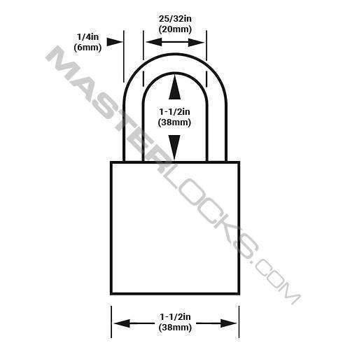 American Lock A1106PC Powder Coated Dual Colored Aluminum Padlock