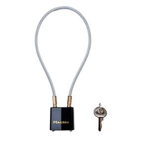 Master Lock 99DSPT 14in (36cm) Steel Cable Gun Lock with 1-5/16in (33mm) Wide Laminated Steel Body Padlock; Keyed Different-Keyed-Master Lock-99DSPT-AmericanLocks.com