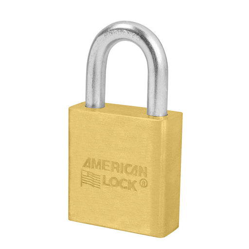 American Lock A20 Solid Brass Padlock 1-3/4in (44mm) wide 1-1/8in tall shackle-Master Lock-A20KA-Keyed Alike-AmericanLocks.com