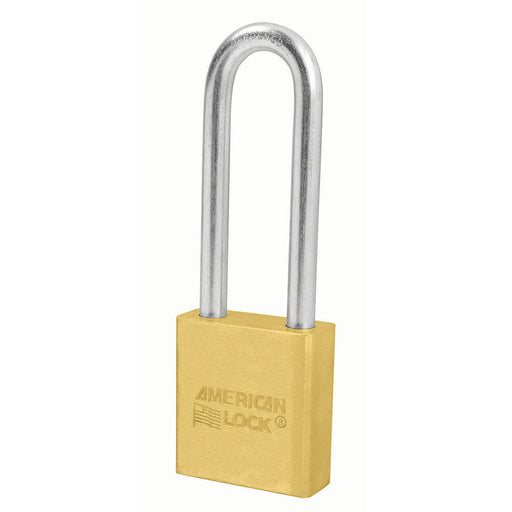 American Lock A22 Solid Brass Padlock 1-3/4in (44mm) wide 3in tall shackle-Master Lock-A22KA-Keyed Alike-AmericanLocks.com