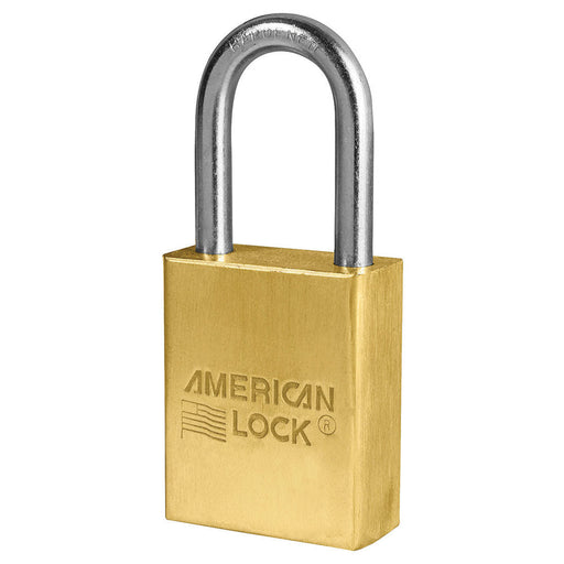 American Lock A41 Solid Brass Padlock 1-1/2in (38mm) wide 1-1/2in tall shackle-Master Lock-A41KA-Keyed Alike-AmericanLocks.com