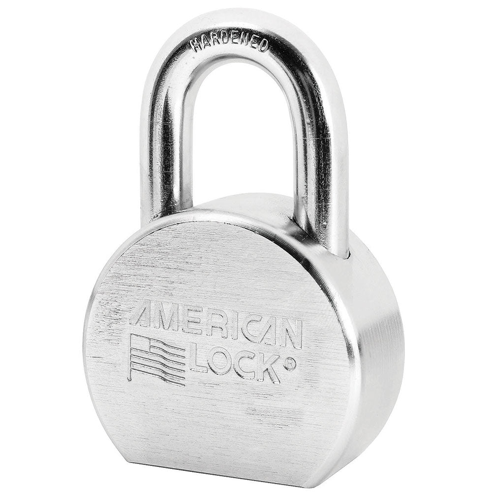 American Lock A706 Solid Steel (Chrome Plated) Padlock 2-1/2in