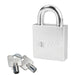 American Lock A7300 Solid Steel (Chrome Plated) Padlock 2-1/4in (57mm) wide 1-1/8in tall shackle-Master Lock-A7300KA-Keyed Alike-AmericanLocks.com