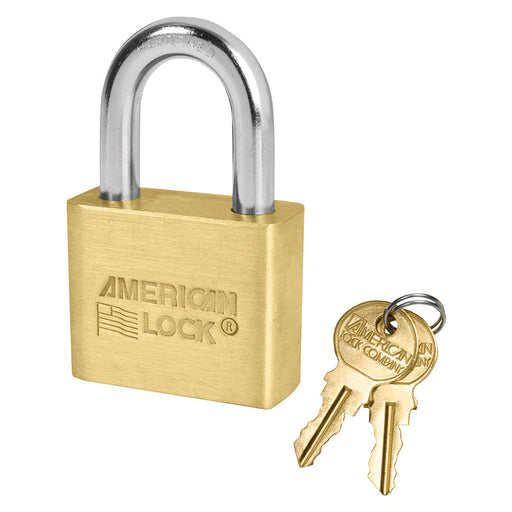 American Lock AL50 Solid Brass Padlock 1-3/4in (44mm) wide 1-1/8in tall shackle-Master Lock-AL50KA-Keyed Alike-AmericanLocks.com