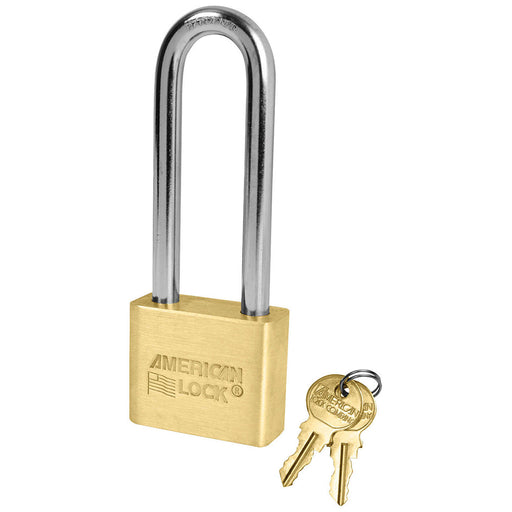 American Lock AL52 Solid Brass Padlock 1-3/4in (44mm) wide 3in tall shackle-Master Lock-AL52KA-Keyed Alike-AmericanLocks.com