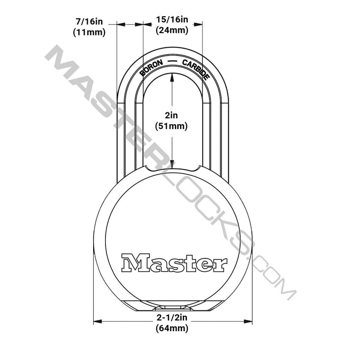 Master Lock M930XD 2-1/2in (64mm) Wide Magnum® Solid Steel Body Padlock-Master Lock-M930XDLH-AmericanLocks.com