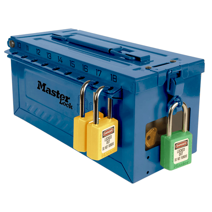 Master Lock S600 Portable Group Lockout Box with Key Window Master Lock S600 Portable Group Lockout Box with Key Window