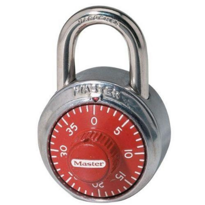 Master Lock 1504D Combination Dial Padlock; Dial 1-7/8in (48mm) Wide (Pack of 4)