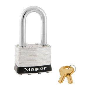 Master Lock 1 Laminated Steel Padlock 1-3/4in (44mm) Wide-Keyed-Master Lock-Black-Keyed Alike-1KALFBLK-MasterLocks.com