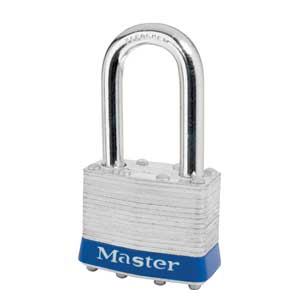 Master Lock 1 Laminated Steel Padlock 1-3/4in (44mm) Wide-Keyed-Master Lock-Blue-Keyed Alike-1KALFBLU-MasterLocks.com