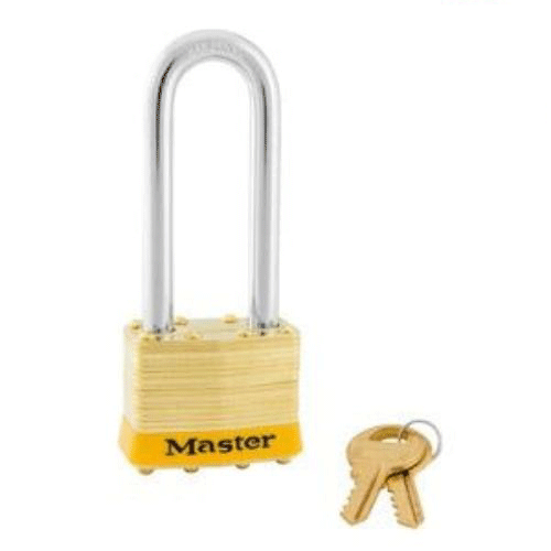 Master Lock 2KALJYLW Laminated Brass Padlock 1-3/4in (44mm) Wide