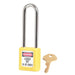 Master Lock 410 Zenex™ Thermoplastic Safety Padlock, 1-1/2in (38mm) Wide with 1-1/2in (38mm) Tall Shackle-Keyed-Master Lock-Keyed Alike-3in-410KALTYLW-MasterLocks.com