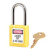 Master Lock 410 Zenex™ Thermoplastic Safety Padlock, 1-1/2in (38mm) Wide with 1-1/2in (38mm) Tall Shackle-Keyed-Master Lock-Keyed Alike-1-1/2in-410KAYLW-MasterLocks.com