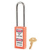 Master Lock 411 Zenex™ Thermoplastic Safety Padlock, 1-1/2in (38mm) Wide with 1-1/2in (38mm) Tall Shackle-Keyed-Master Lock-Orange-Keyed Alike-411KALTORJ-MasterLocks.com