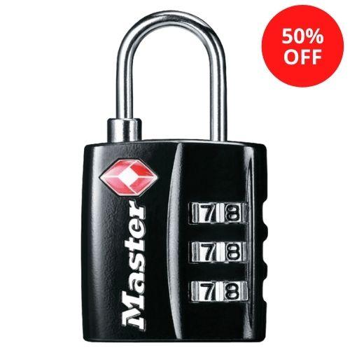 Master Lock 4680DBLK TSA-Accepted Combination Padlock 1-3/16in (30mm) Wide-Combination-Master Lock-4680DBLK-AmericanLocks.com