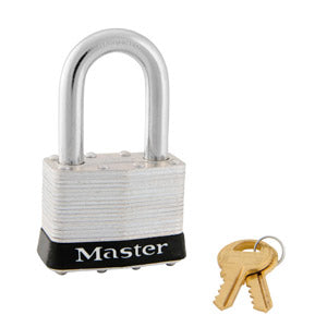Master Lock 5 Laminated Steel Padlock 2in (51mm) Wide-Keyed-Master Lock-Black-Keyed Alike-5KALFBLK-MasterLocks.com