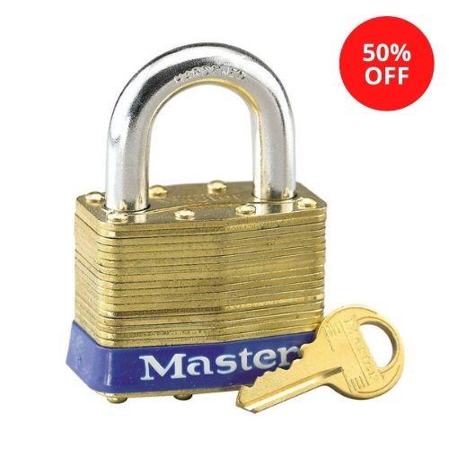 Master Lock 6 Laminated Brass Padlock 2in (51mm) Wide —