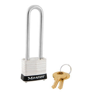 Master Lock 7 Laminated Steel Padlock 1-1/8in (29mm) Wide-Keyed-Master Lock-Keyed Different-2-1/2in-7LJBLK-MasterLocks.com