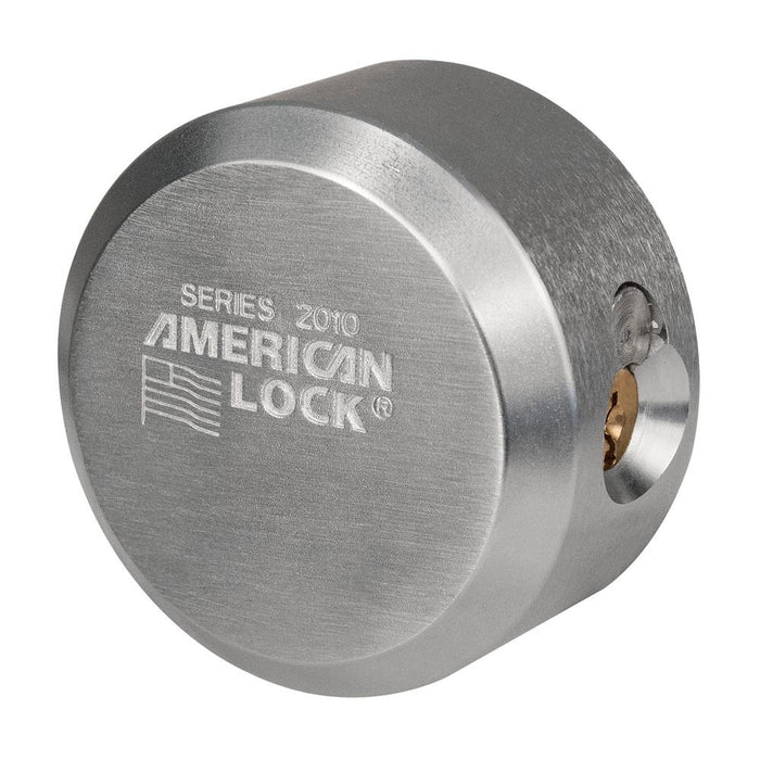 American Lock A2010 Solid Steel Rekeyable 6-Flat Back Hidden Shackle Padlock 2-7/8in (73mm) Wide-Keyed-American Lock-Keyed Alike-A2010KA-MasterLocks.com